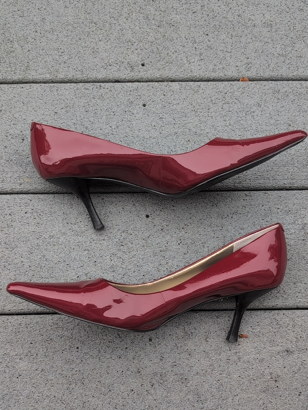 Nine West Mooney Patent Heels | Nine West Red Pointed Toe Patent Heels - Picture 10 of 13